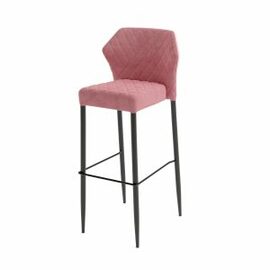 upholstered bar chair LOUIS velour pink | fire-retardant | stackable product photo