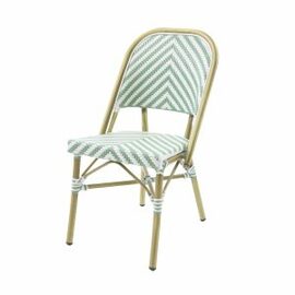 Bistro chair PARIS natural | white | green | stackable product photo