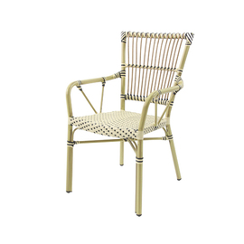 Bistro chair JAMES natural | white | black | stackable product photo