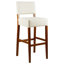 fully upholstered bar stool • white | seat height 810 mm product photo