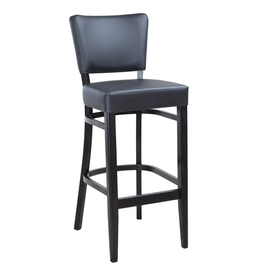 fully upholstered bar stool • black | seat height 800 mm product photo