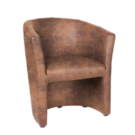 cocktail chair CARINO faux leather light brown | seat height 470 mm product photo
