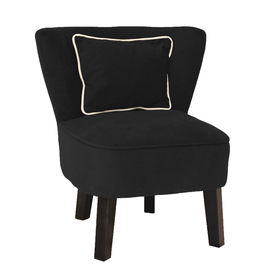 retro armchair with a cushion • black | seat height 410 mm product photo