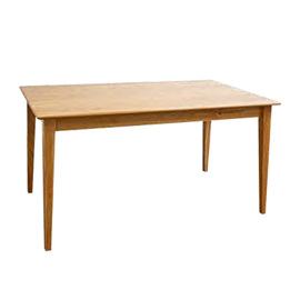 wooden table Oak wood rectangular L 1400 mm W 800 mm H 760 mm product photo