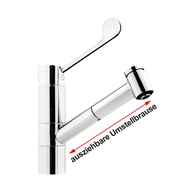 Spültischbatterie lever mixer tap high pressure outreach 200 mm H 130 mm product photo