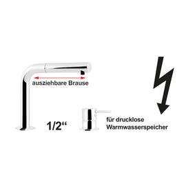 Spültischbatterie GINO chromed pressureless retractable product photo