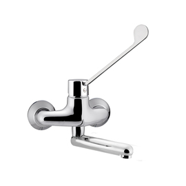 Wall mounted battery 1/2" lever mixer tap outreach 200 mm | long lever product photo