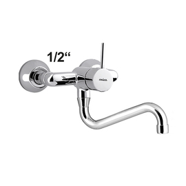 Wall mounted battery 1/2" lever mixer tap outreach 220 mm H 115 mm product photo