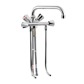 sink pillar mixer GASTRO 1/2" standing fitting outreach 200 mm A hole | 2 valves at the front product photo