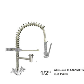 Hand shower ecotop 1/2" two-handle mixer tap | grey with pen holder product photo