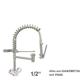 Hand shower ecotop 1/2" two-handle mixer tap | grey product photo