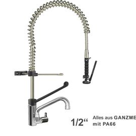 dish rinser spray ultimo 1/2" one hole lever mixer tap | black product photo