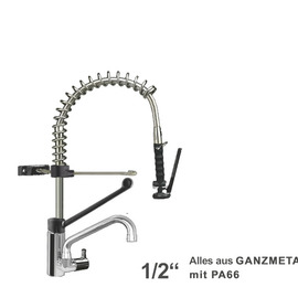 Hand shower ultimo 1/2" one hole lever mixer tap | black product photo