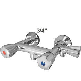 hose fitting profi 3/4" valve direction 3/4" | Pentachrome metal handle | additional cold water connection product photo