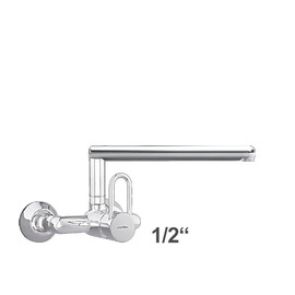 Wall mounted battery GASTRO 1/2" outreach 300 mm straight spout product photo