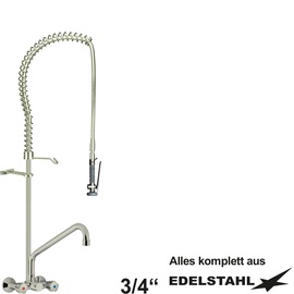 Pre-rinse shower optimo 3/4" two-handle mixer tap product photo