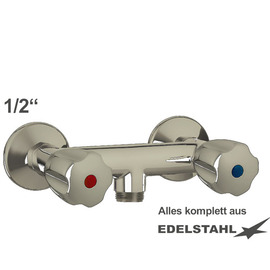 hose fitting CLASSIC 1/2" stainless steel valve direction 3/4" product photo