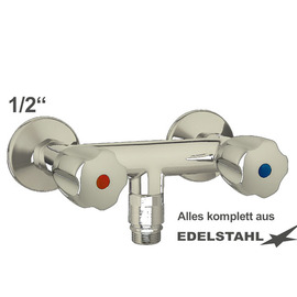 hose fitting CLASSIC 1/2" stainless steel valve direction 3/4" | with pipe aerator product photo