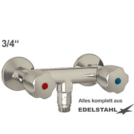 hose fitting CLASSIC 3/4" stainless steel valve direction 3/4" | with pipe aerator product photo