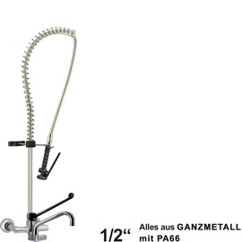 Pre-rinse shower ultimo 1/2" lever mixer tap | black long lever product photo