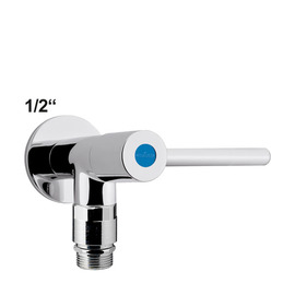 wall valve silver 1/2" with pipe aerator 1-wing handle long product photo