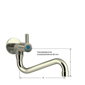 wall valve clamix 1/2" lever mixer tap S-outlet below A 200 mm product photo  S