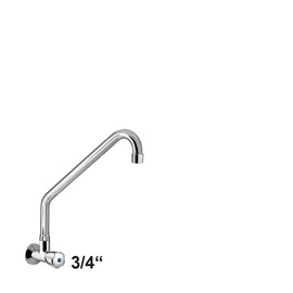 wall valve profi 3/4" with raised C-spout slanted | outreach 300 mm product photo