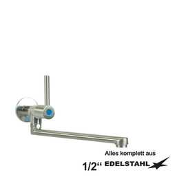 wall valve clamix 1/2" lever mixer tap lever round long Swivel spout below A 250 mm product photo