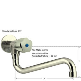 wall valve clarix 1/2" S-spout A 300 mm product photo