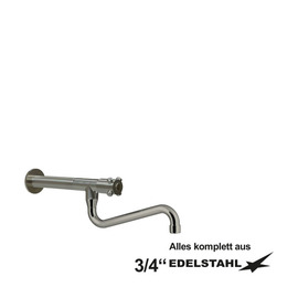 wall valve clasix 3/4" S-outlet below wall extension L 210 mm A 250 mm product photo