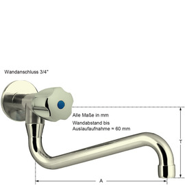 wall valve clarix S-outlet below A 300 mm product photo