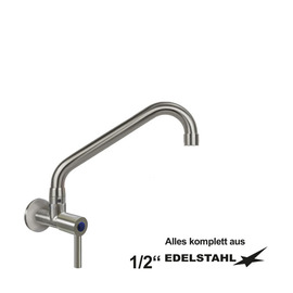 wall valve clamix 1/2" lever mixer tap C-spout angled A 250 mm product photo