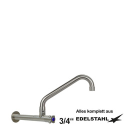 wall valve clasix 3/4" C-spout angled wall extension L 210 mm A 250 mm product photo