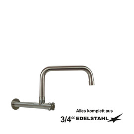 wall valve clasix 3/4" C-spout straight wall extension L 210 mm A 250 mm product photo