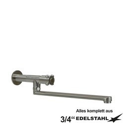 wall valve clasix 3/4" straight spout wall extension L 80 mm A 300 mm product photo
