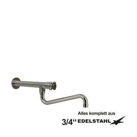 wall valve clasix 3/4" S-outlet below wall extension L 210 mm A 300 mm product photo