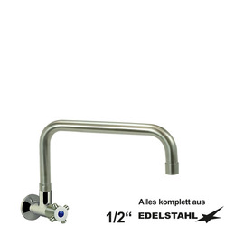 wall valve clasix 1/2" C-spout straight A 300 mm product photo