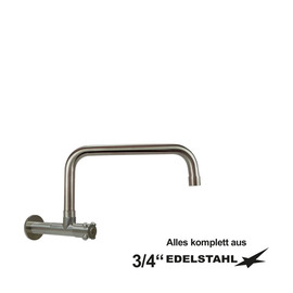 wall valve clasix 3/4" C-spout straight wall extension L 80 mm A 300 mm product photo