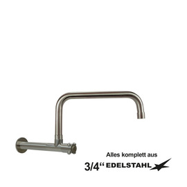 wall valve clasix 3/4" C-spout straight wall extension L 210 mm A 300 mm product photo
