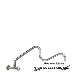 wall valve clarix wall extension L 80 mm hinged swivel spout A 300 - 600 mm product photo