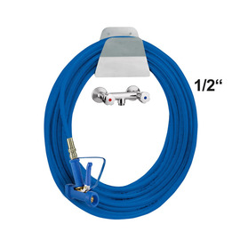 cleaning set Cleaning shower with hot water bar | Hose holder | Wall-mounted mixer cleaning hose 1/2" 15 m product photo
