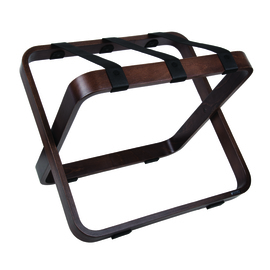 suitcase stand Curvy wood walnut coloured | 577 mm x 440 mm H 472 mm product photo