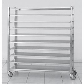 bread shelf trolley with 10 stainless steel shelves | horizontal | 1270 mm x 410 mm H 1650 mm product photo