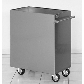 Flour trolley stainless steel suitable for 100 kg of flour | 350 mm x 650 mm H 760 mm product photo