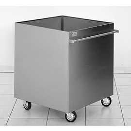 Flour trolley stainless steel suitable for 180 kg of flour | 650 mm x 650 mm H 760 mm product photo
