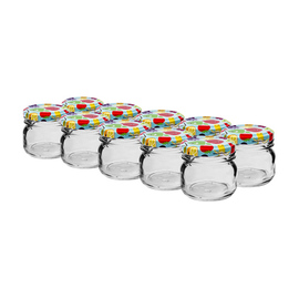 preserving jar 30 ml with screw cap lid colour multi-coloured Ø 45 mm H 37 mm product photo