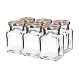 preserving jar 150 ml with screw cap lid colour multi-coloured Ø 57 mm H 96 mm product photo