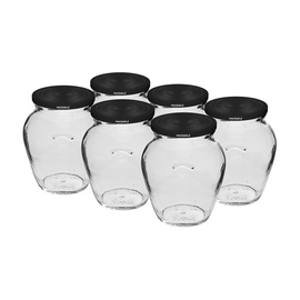 preserving jar 314 ml with screw cap lid colour black Ø 83 mm H 102 mm product photo