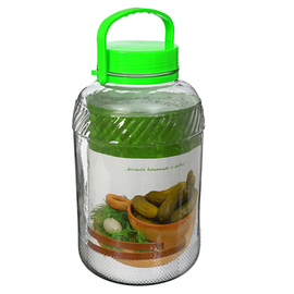 pickle jar 8 ltr with bamboo tongs lid colour green product photo