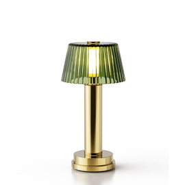 rechargeable table lamp Victoria brass | glass green H 230 mm product photo